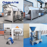 Ligne de production automatique de machines à torréfier, peler et broyer les cacahuètes en acier inoxydable, unité de fabrication de beurre et équipement de moulin colloïdal