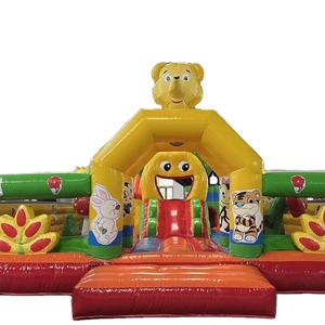 Castillo Inflable con Tobogán y Pared de Escalada con Temática Animal, Superventas - Product Image 2