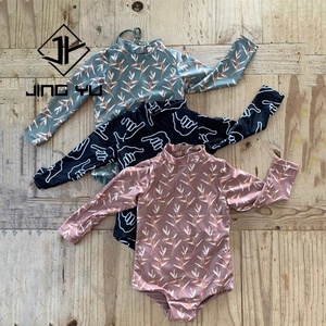 Traje de Baño de una Pieza para Niñas, Protección UPF50+, Manga Larga, Bikini, Personalizado, Poliéster - Product Image 1