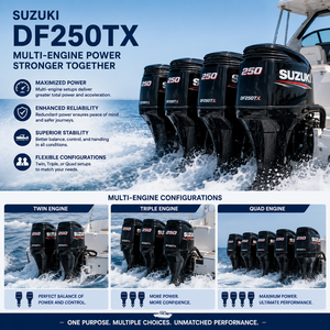 Moteur hors-bord <span class=keywords><strong>Suzuki</strong></span> 250 CV DF250TX Twin Triple <span class=keywords><strong>Quad</strong></span> 4 temps V6 pour bateau de pêche et bateau de transport de marchandises - Product Image 4