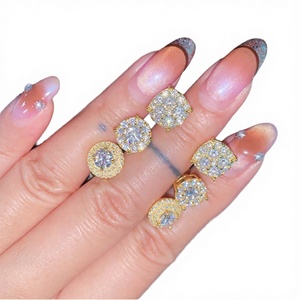 Pendientes de Aro Grandes y llamativos con Moissanita, Plata de Ley, Joyería Hip Hop, Certificado GRA, Unisex - Product Image 3