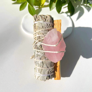 Lot de bâtons de sauge blanche en gros avec Palo Santo et cristaux bruts, kit de purification et de méditation pour la maison, approvisionnement en vrac - Product Image 6