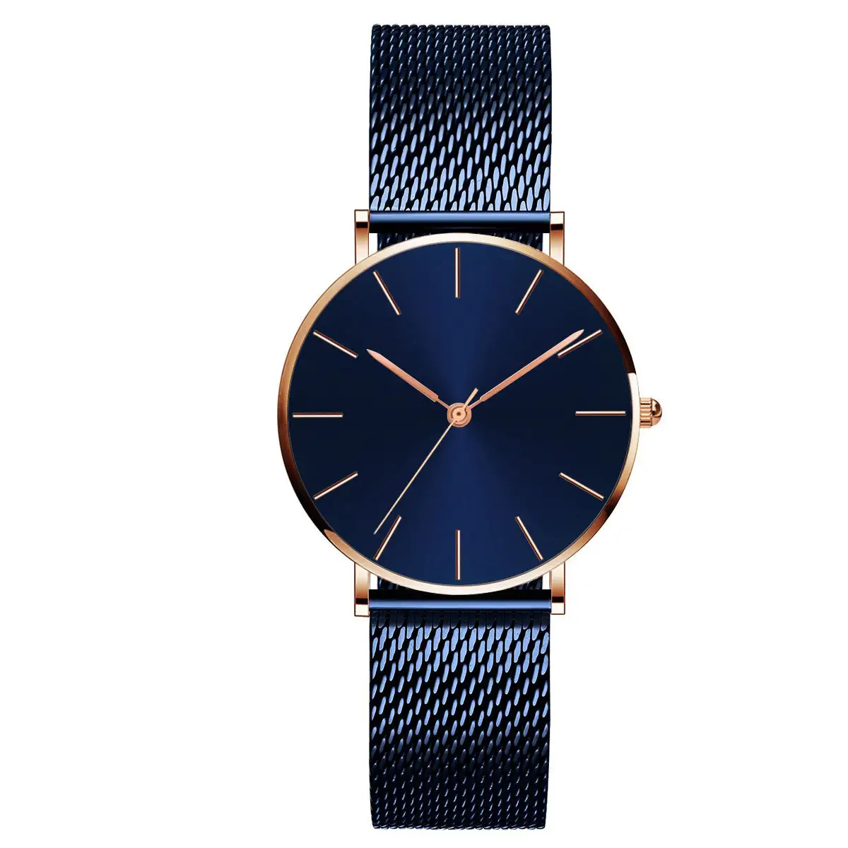 Logotipo personalizado Simples Relógio De Pulso Casual Homens e Mulheres Assista Presente Malha De Aço Inoxidável Banda Unisex Thin Minimalist Watch