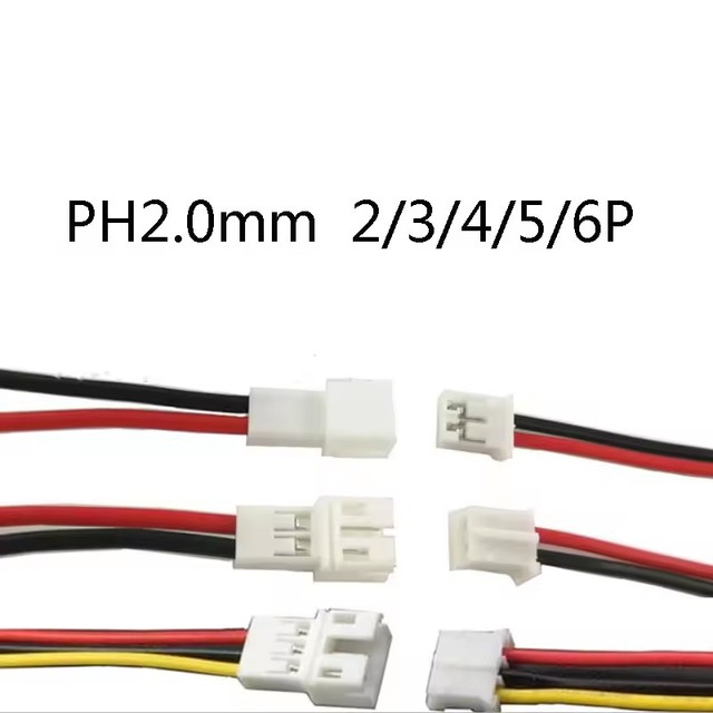 female+male PH2.0mm Micro JST PH 2.0 2P 3P 4P 5P 6pin Male Female Plug Connector With Wire Cables 200mm 20cm Battery