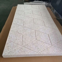 Panneau acoustique en fibre de polyester rainurée, design 3D en relief, panneau d'isolation acoustique pour cinéma, bureau ouvert, décoration murale acoustique