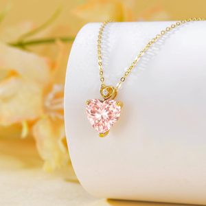 Pendentif cœur en morganite violet clair 3 carats, collier en or massif 14 carats, pierre de naissance de juin, cadeau de bijoux pour anniversaire et soirée romantique pour elle - Product Image 4