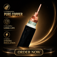 Cable de alimentación EPR de cobre ignífugo Cat.C ZC-FDEU-55 - Cable resistente a la torsión a temperaturas ultrabajas de -25°C para turbinas eólicas frigoríficas en tierra