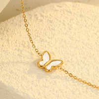Ensemble de colliers papillon en acier inoxydable plaqué or 18 carats, étanche, hypoallergénique, bijoux de mode pour femmes, vente en gros
