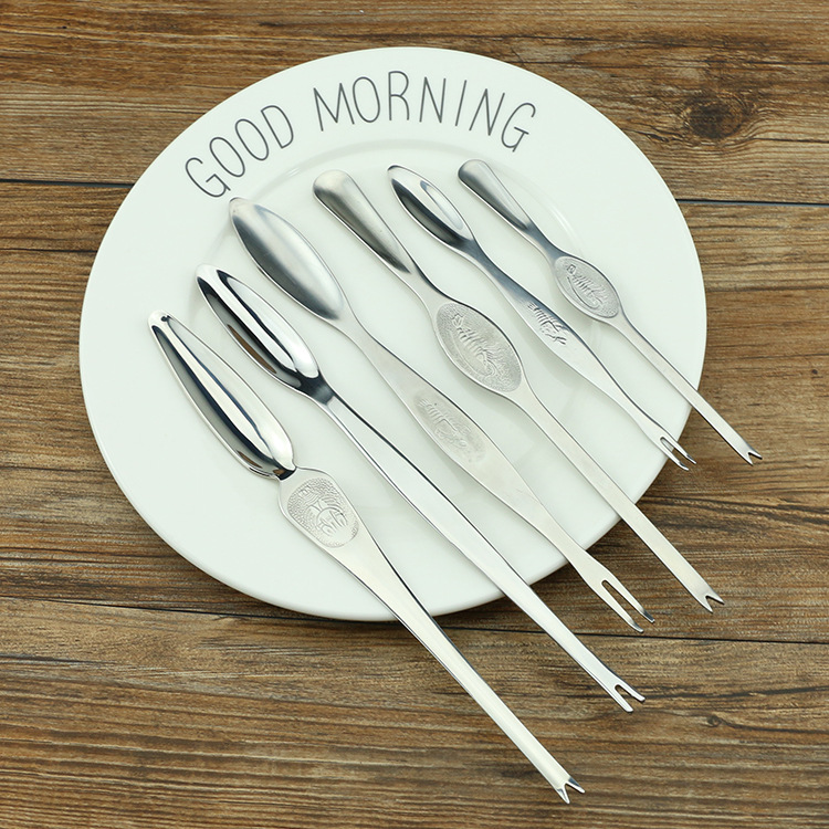 201 401 инструменты для крабов из нержавеющей стали, ложки для крабов, иглы, оптовая продажа, вилки для ресторана, кухни, инструменты для морепродуктов на заказ