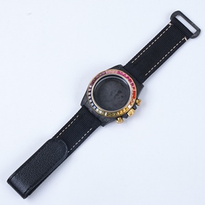 <span class=keywords><strong>Montre</strong></span> pour homme de pointe en fibre de carbone blanche avec lunette sertie de diamants bleus, squelette, mouvement mécanique 4130, élégante et polyvalente - Product Image 4
