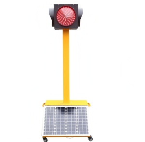 Semáforos Solares LED con Trípode, Sistema de Señalización Portátil para Control de Tráfico Temporal en Obras Viales - Product Image 4
