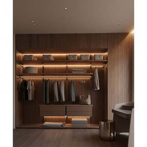 Armario de Lujo Personalizado de Alta Calidad, Estilo Italiano, Moderno, de Madera Maciza para Dormitorio, Guardarropa, Almacenamiento de Ropa - Product Image 1