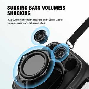 MICCELL Enceinte sans fil portable avec lumière LED multicolore, effet feux d'artifice, pour jeux, karaoké et musique disco - Product Image 3