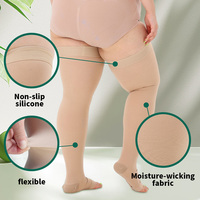 Chaussettes de compression pour cuisses, à bout ouvert, à pression graduée, de soutien médical, pour infirmières, voyages et sport