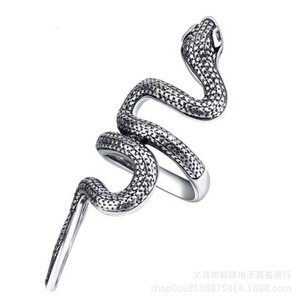Boutons de manchette métalliques ajustables style rétro punk <span class=keywords><strong>européen</strong></span>-américain, inspirés du serpent, du lézard, du <span class=keywords><strong>chien</strong></span> et du pharaon – un accessoire audacieux pour hommes et femmes - Product Image 3