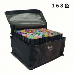 Ensemble de 80 marqueurs d'art à double pointe (fine et biseautée) à base d'alcool, avec support et sac - Product Image 6