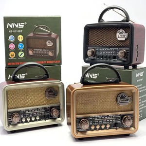 Radio Portátil Retro Vintage AM/<span class=keywords><strong>FM</strong></span>/SW Inalámbrico, Altavoz con Estilo Clásico de Madera, Radio de Escritorio para el Hogar y Exteriores - Product Image 3