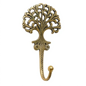 Brass Tree <b>Wall</b> <b>Hooks</b> for <b>Keys</b> Coats & Bags Decorative Metal <b>Wall</b> Mounted <b>Key</b> Holder Coat Hanger Entryway Organizer - Product Image 1