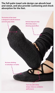 Phụ Nữ Chống Trượt Vớ Yoga Không Trượt Grip Cho Pilates Thể Dục Khiêu Vũ Thể Thao Biểu Tượng Tùy Chỉnh Silicone Dot Cao Cấp Cotton Thoáng Khí - Product Image 3