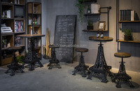 Neues Design Restaurant Möbel Turm Metall runden Tisch antiken Industrie Bar quadratischen Tisch