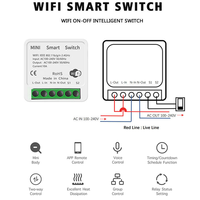 Interruptor Inteligente Mini SIXWGH de Fábrica, Módulo de Relé WiFi de 16A, Temporizador, Control por Voz Bidireccional para Sistema Domótico Matter, OEM ODM