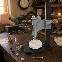 Machine de capsulage manuelle de flacons, machine de sertissage de bureau pour le scellage des bouchons en aluminium des flacons de pénicilline