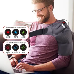 Shoulder Pain Relief Massage Heating Pad Heated Wrap 3 Speed Adjustable Temperature Set hot and Cold Therapy Rotator Cuff