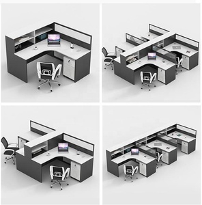 Tùy Chỉnh Riêng Tư 4 Chỗ Ngồi Tủ Bàn Văn Phòng Máy Trạm Văn Phòng Có Kích Thước Tiêu Chuẩn - Product Image 2