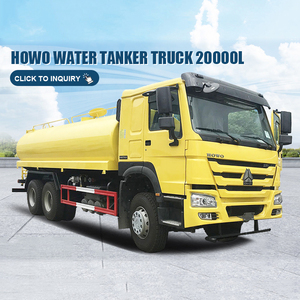 Camion-citerne à eau diesel Sinotruk HOWO neuf de 20 000 litres avec pompe et moteur, boîte de vitesses manuelle, transmission 6x4, norme d'émission Euro 2, poids total autorisé en charge de 7545 kg - Product Image 4