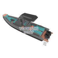 Bateau semi-rigide (RIB) commercial Yoolwin 9,6 m pour la plongée, coque étagée, cabine en aluminium, fabriqué en Chine