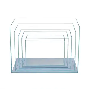 Nieuwe Stijl Groot Formaat Ultraheldere Randloze Aquariumtank Laag Ijzerglas Rechthoekig Glazen Aquarium Met Goede Warmteafvoer