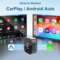 Adaptador Inalámbrico Portátil para Carplay, Compatible Universalmente con Android Auto y Apple CarPlay, Smart Box Dongle