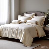 Parure de draps pleine grandeur 90 g/m² pour chambre à coucher et hôtel