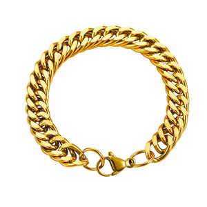 High Quality 18K Gold Plated Stainless Steel Cuban Link Figaro <b>Chain</b> Wholesale Women's Necklace Hop <b>Rope</b> - Product Image 5