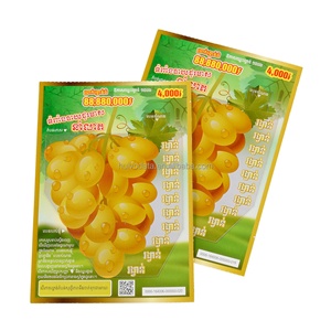 Tarjetas de Lotería Reciclables al por Mayor, Boletos de Lotería a Bajo Precio, Impresión CMYK, Proveedor de Boletos de Lotería Rasca y Gana - Product Image 2