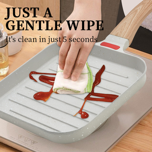 Best Selling Outdoor BBQ <strong>Grill</strong> <strong>Pan</strong> Luxury Square <strong>Frying</strong> <strong>Pan</strong> Steak <strong>Pan</strong> with Granite Coating Metal Cookware - Product Image 3