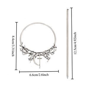 Gothic Vintage Moth Hair Sticks <b>for</b> Women Forest <b>Twig</b> Branch Cross Protection Hairclip Goddess Hairpin Pagan Hairstick <b>for</b> Women - Product Image 3