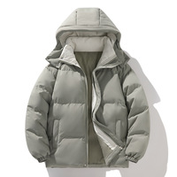 Veste d'hiver YZ à col montant, couleur unie, épaisse et chaude, pour homme, doudoune, veste en coton matelassée