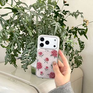 Funda para Teléfono Apple iPhone 17 Pro Max con Diseño <span class=keywords><strong>de</strong></span> Rosa <span class=keywords><strong>de</strong></span> Goma <span class=keywords><strong>de</strong></span> Mascar, Funda con Borde Plateado y Galvanoplastia para iPhone 17 - Product Image 3