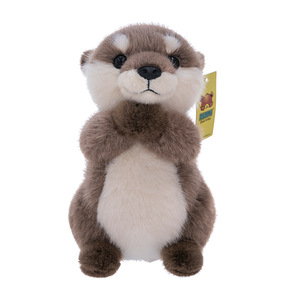 Peluche de nutria suave, juguete de animal simulado, compañero para dormir, cojín, recuerdo de máquina de garras, llavero unisex - Product Image 1