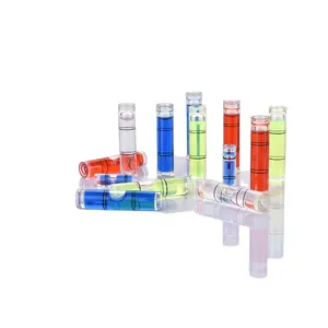 圆柱形水准瓶，可定制的气泡水准瓶，用于颜色、尺寸和线条高精度气泡