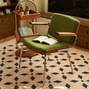Modern <strong>Retro</strong> Restaurant Furniture Home <strong>Dining</strong> <strong>Chair</strong> with Velvet Cafe Bistro Metal Wood Seat and Armrest <strong>Dining</strong> <strong>Chairs</strong> - Product Image 5
