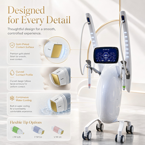 Sondas de repuesto para máquina Gold Head, dispositivo de belleza monopolar de 6.78MHz con doble frecuencia de 24K para antienvejecimiento y estiramiento de la piel - Product Image 4