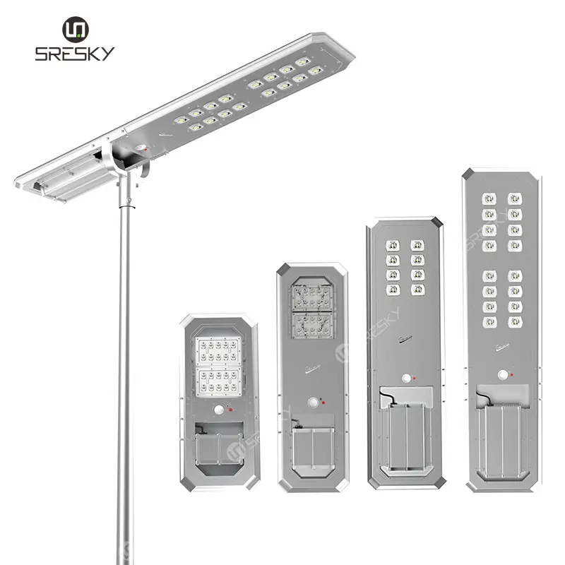 all in one solar lamp led street light outdoor with pir induction 20w 40w 60w 80w 100w solar light garden