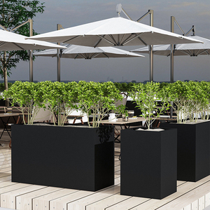 Vente en gros de pots de fleurs en métal pour l'extérieur, vernis à poêle, pour plantes, boîte à fleurs en <span class=keywords><strong>acier</strong></span> inoxydable corten pour jardin, hôtel - Product Image 4