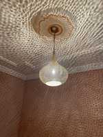 Lampe suspendue en laiton, abat-jour marocain, lustre fait à la main