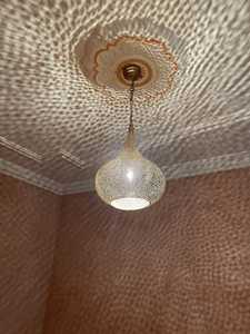 Lampe suspendue en laiton, abat-jour marocain, lustre fait à la main - Product Image 6