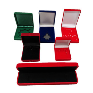 Bán Hot nhựa nhung trường hợp đồng xu và đổ xô hộp huy chương để lưu trữ đồ trang sức lưu niệm hộp hiển thị - Product Image 2