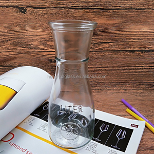 Bouteille en verre vide transparente avec logo en relief, à large ouverture, 12oz 16oz, pour eau minérale, limonade, jus, lait - Product Image 4