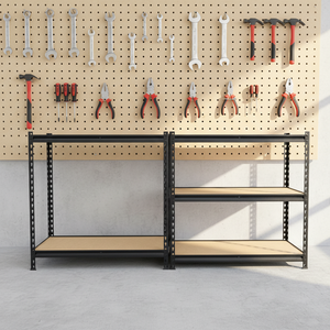 Étagères de stockage industrielles à 5 niveaux, robustes, réglables, sans boulons, avec rivets, revêtement poudré, protection contre la corrosion - Product Image 1